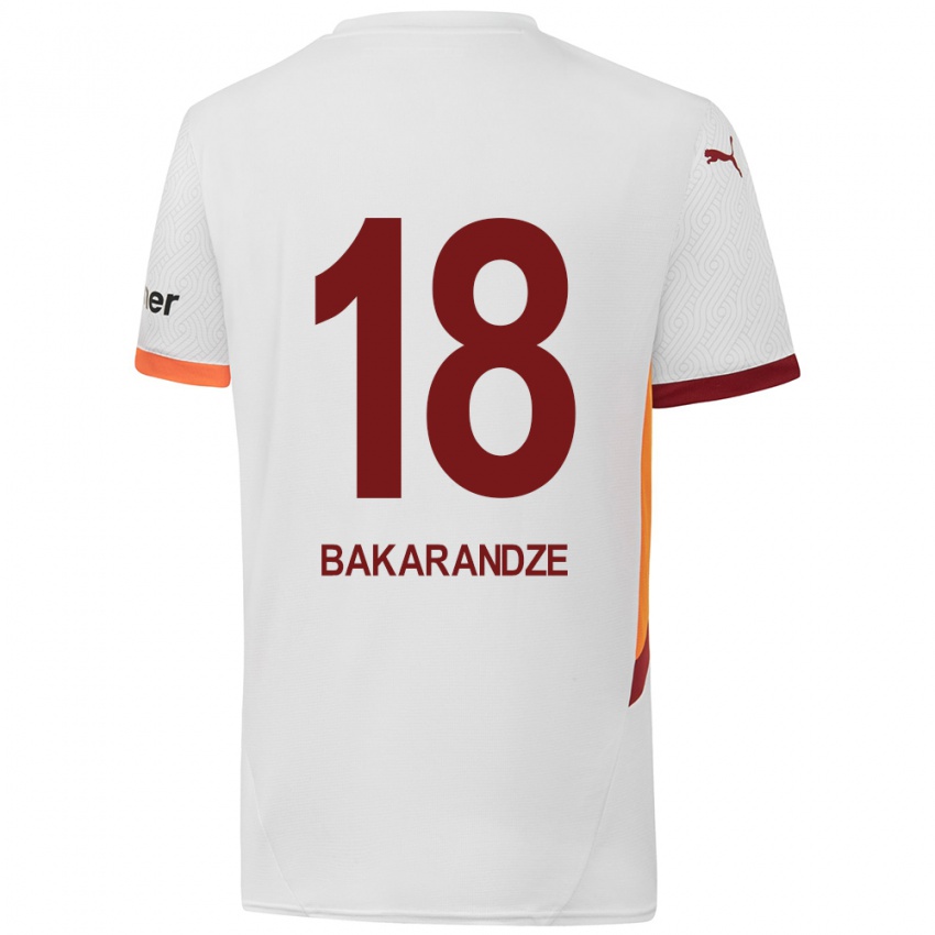 Criança Camisola Kristina Bakarandze #18 Branco Amarelo Vermelho Alternativa 2024/25 Camisa