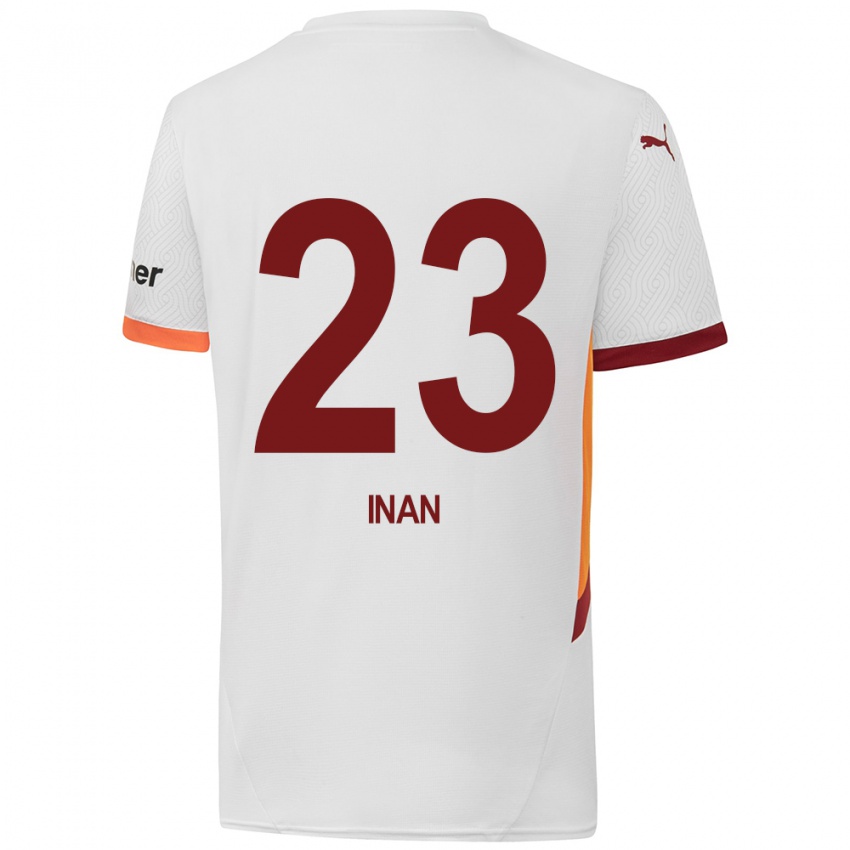 Criança Camisola Müge İnan #23 Branco Amarelo Vermelho Alternativa 2024/25 Camisa