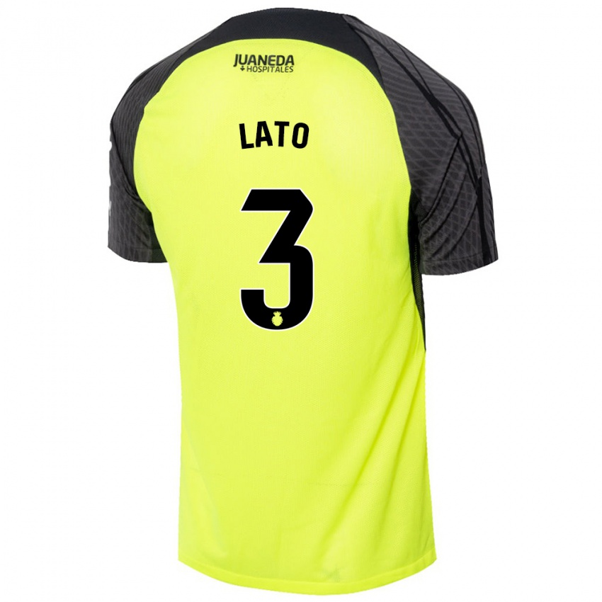 Criança Camisola Toni Lato #3 Verde Fluorescente Preto Alternativa 2024/25 Camisa