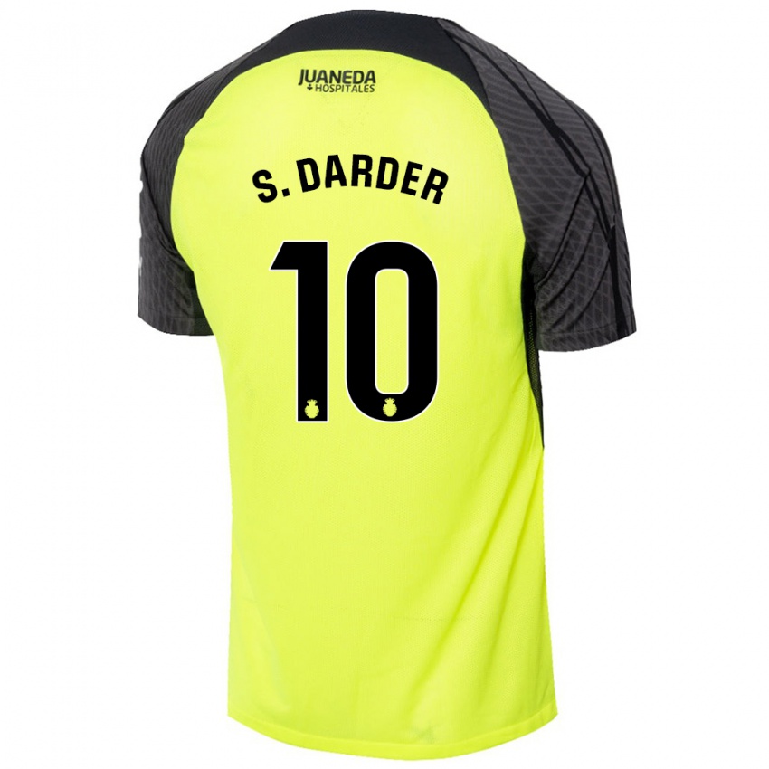 Criança Camisola Sergi Darder #10 Verde Fluorescente Preto Alternativa 2024/25 Camisa