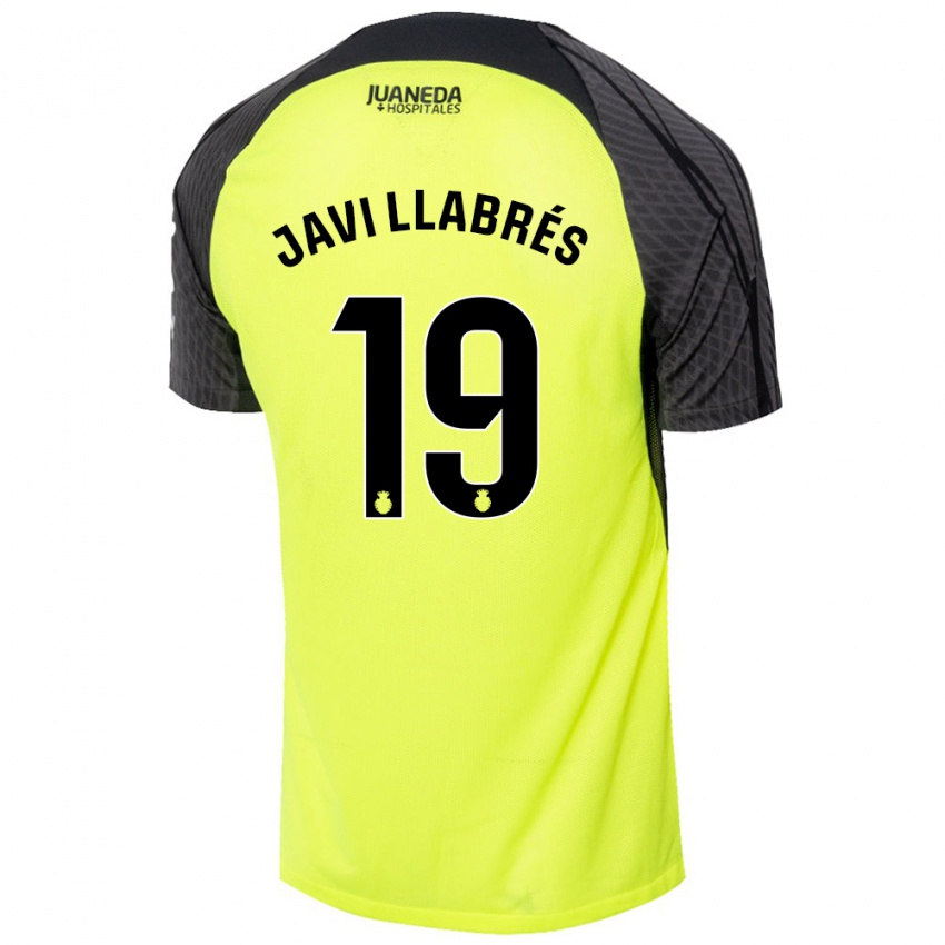 Criança Camisola Javi Llabrés #19 Verde Fluorescente Preto Alternativa 2024/25 Camisa