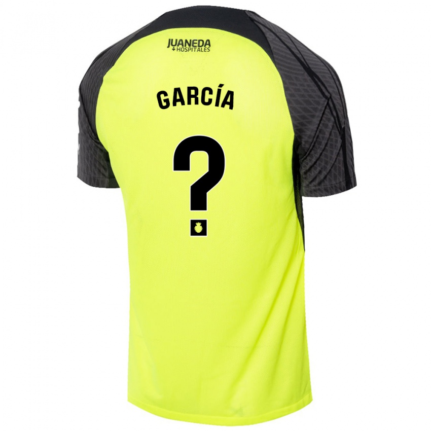 Criança Camisola Pere García #0 Verde Fluorescente Preto Alternativa 2024/25 Camisa