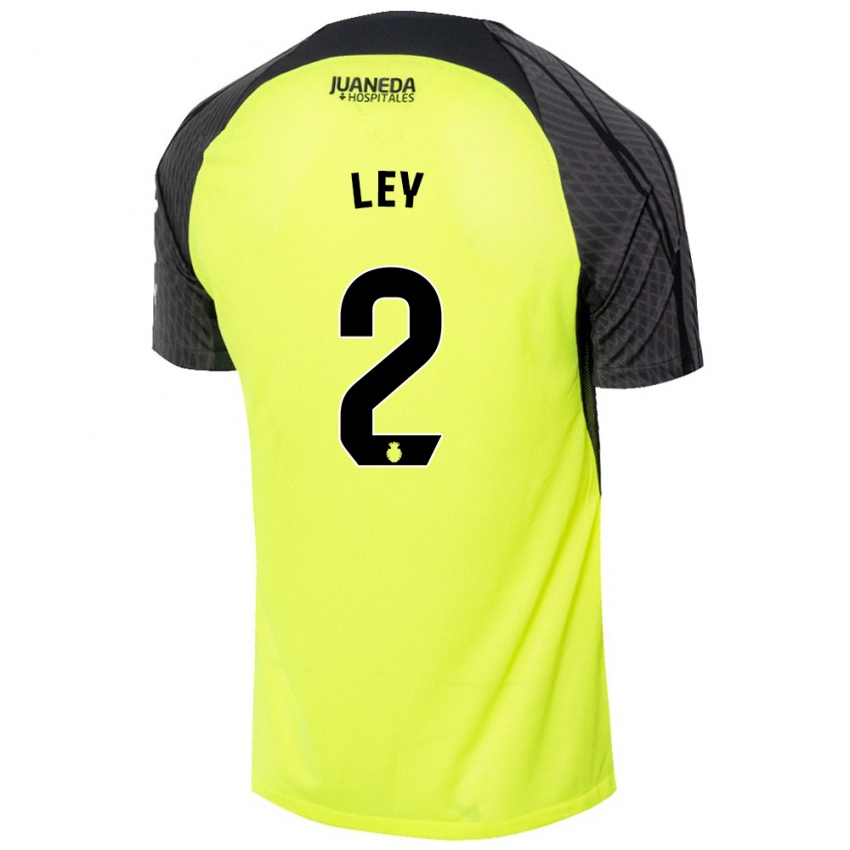 Criança Camisola Yuzún Ley #2 Verde Fluorescente Preto Alternativa 2024/25 Camisa