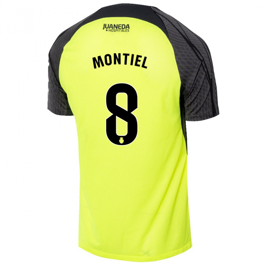 Criança Camisola Luis Montiel #8 Verde Fluorescente Preto Alternativa 2024/25 Camisa