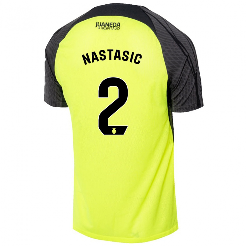 Criança Camisola Matija Nastasic #2 Verde Fluorescente Preto Alternativa 2024/25 Camisa