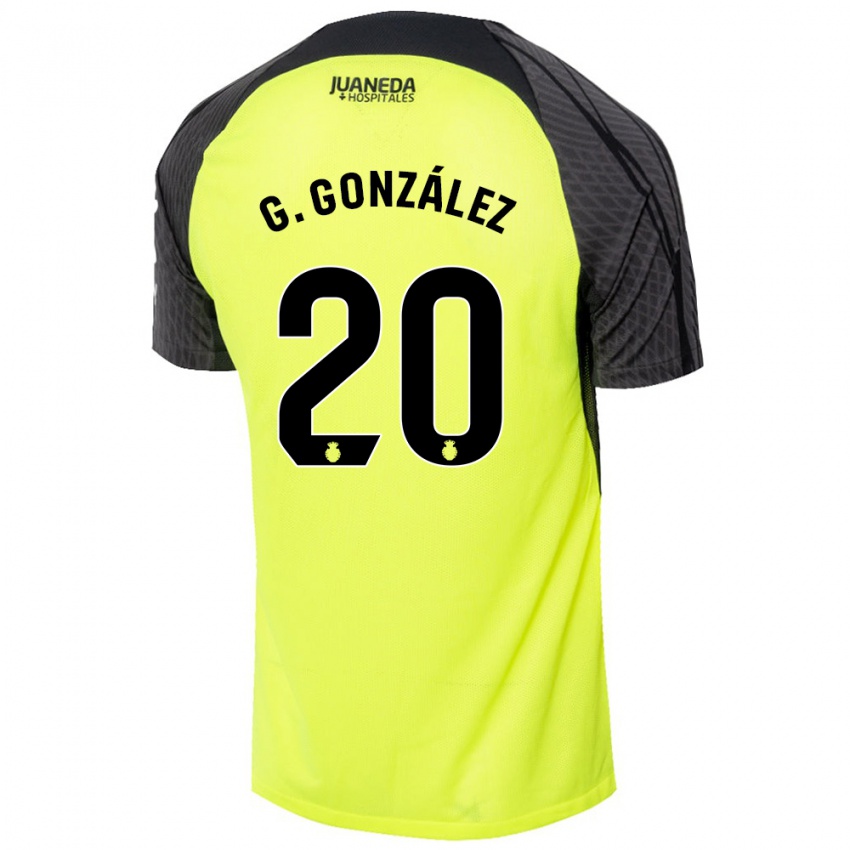 Criança Camisola Giovanni González #20 Verde Fluorescente Preto Alternativa 2024/25 Camisa