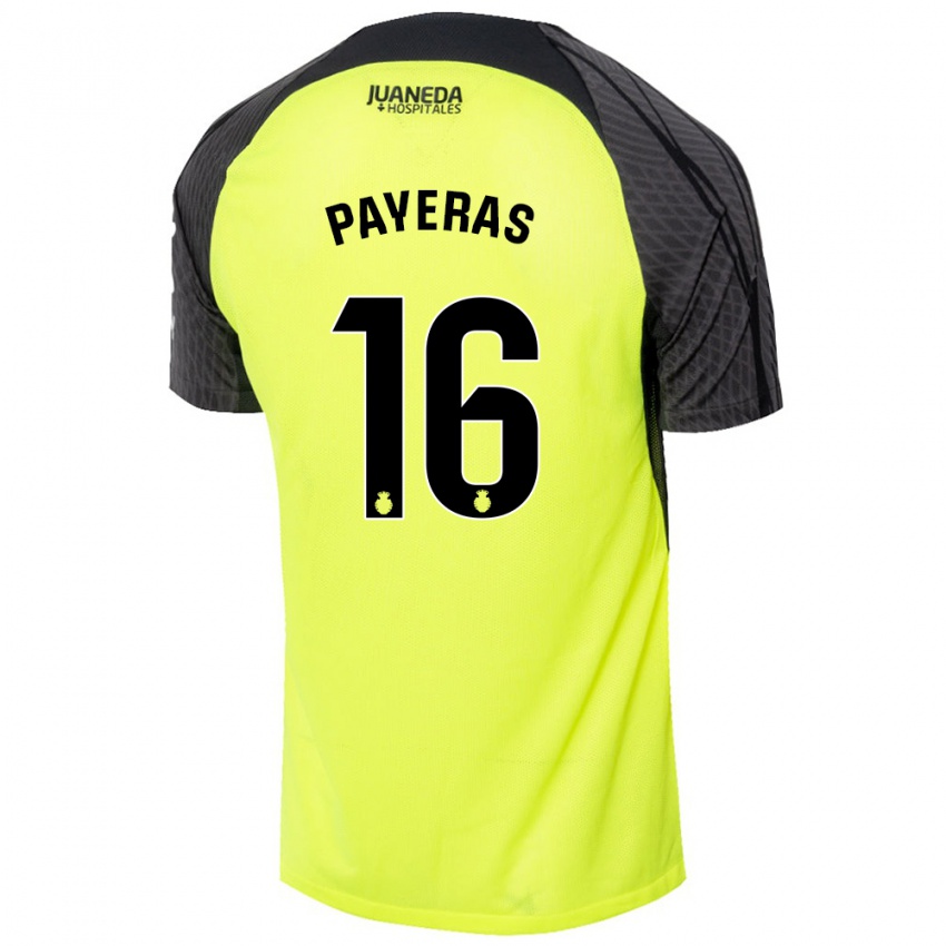 Criança Camisola Martí Payeras #16 Verde Fluorescente Preto Alternativa 2024/25 Camisa