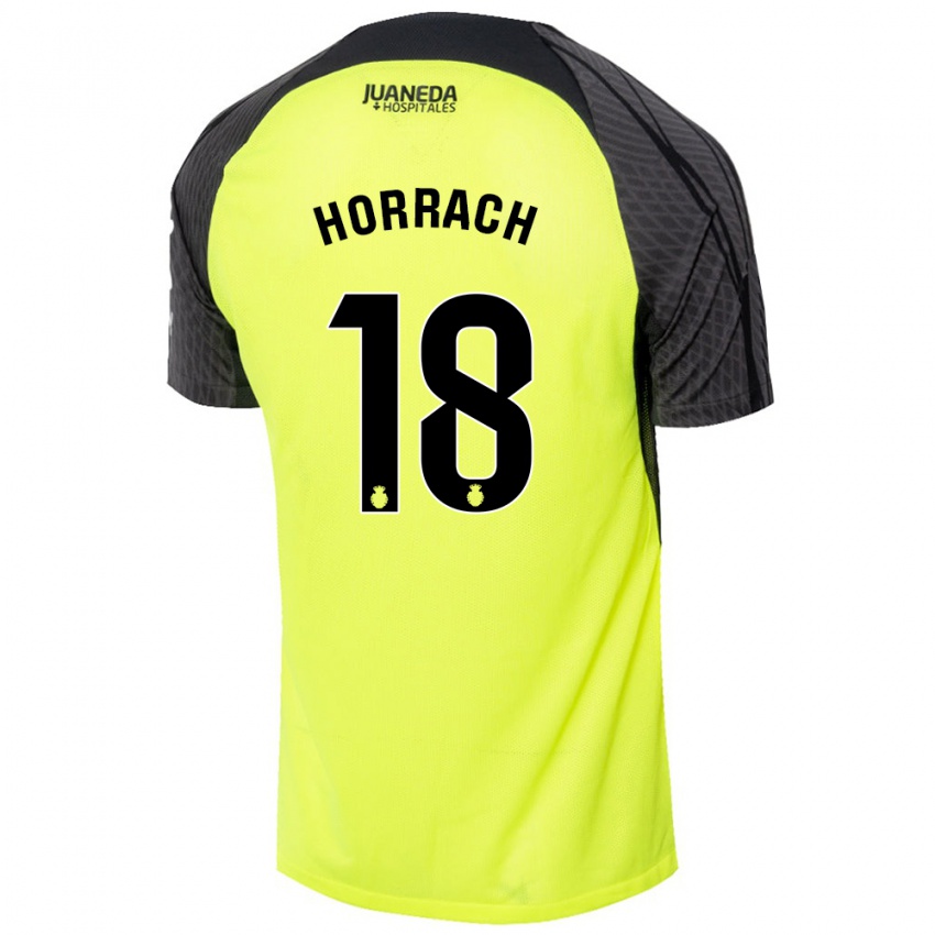 Criança Camisola Barto Horrach #18 Verde Fluorescente Preto Alternativa 2024/25 Camisa