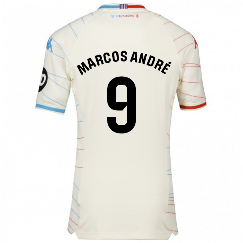 Criança Camisola Marcos André #9 Azul Vermelho Branco Alternativa 2024/25 Camisa