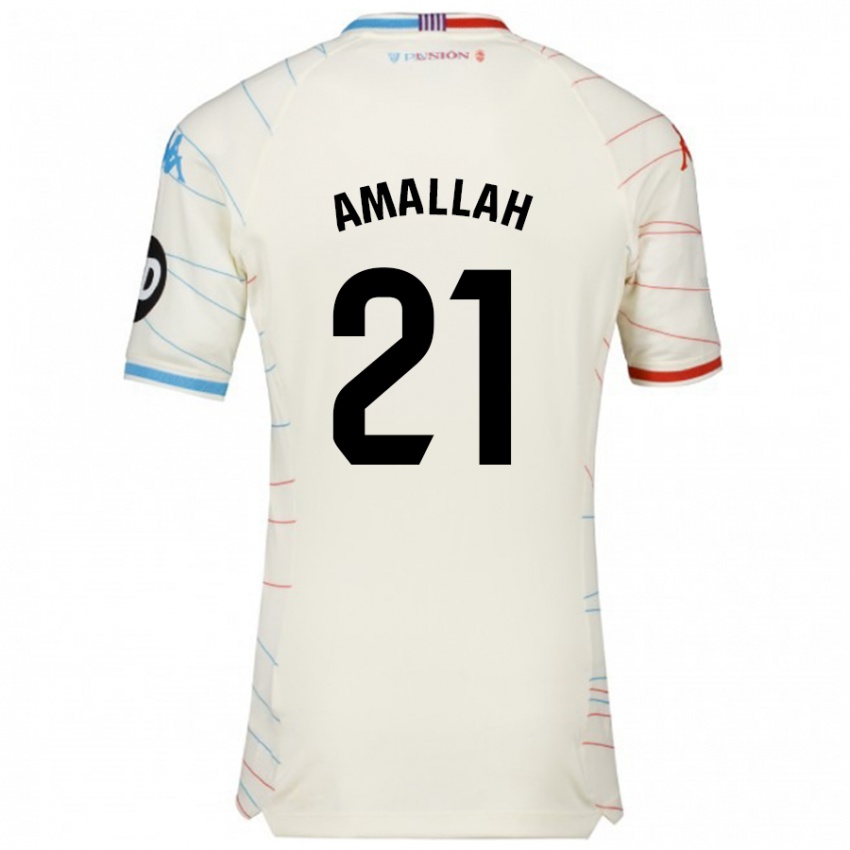 Criança Camisola Selim Amallah #21 Azul Vermelho Branco Alternativa 2024/25 Camisa