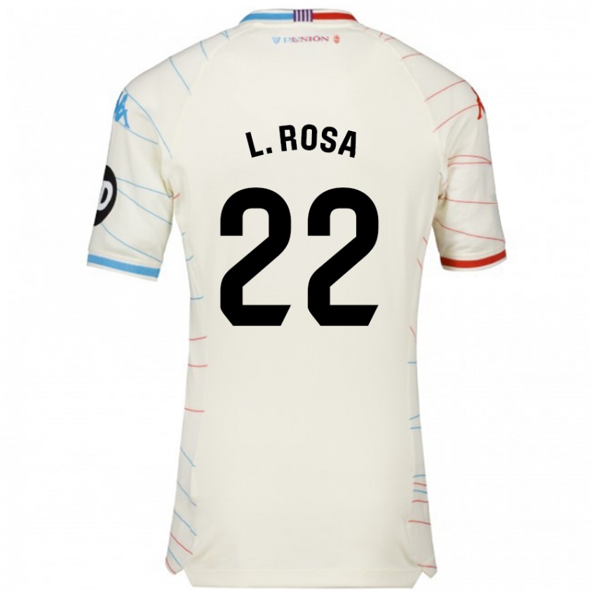 Criança Camisola Lucas Rosa #22 Azul Vermelho Branco Alternativa 2024/25 Camisa