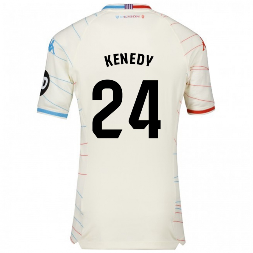 Criança Camisola Kenedy #24 Azul Vermelho Branco Alternativa 2024/25 Camisa