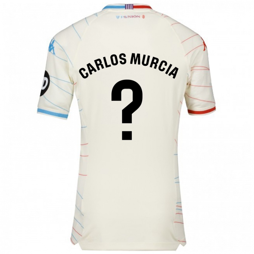 Criança Camisola Juan Carlos Murcia #0 Azul Vermelho Branco Alternativa 2024/25 Camisa