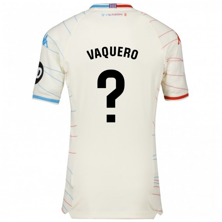 Criança Camisola Fernando Vaquero #0 Azul Vermelho Branco Alternativa 2024/25 Camisa