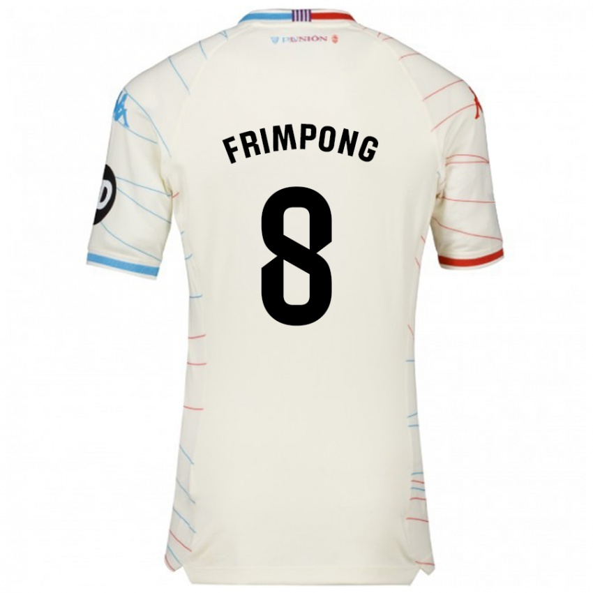 Criança Camisola Eugene Frimpong #8 Azul Vermelho Branco Alternativa 2024/25 Camisa