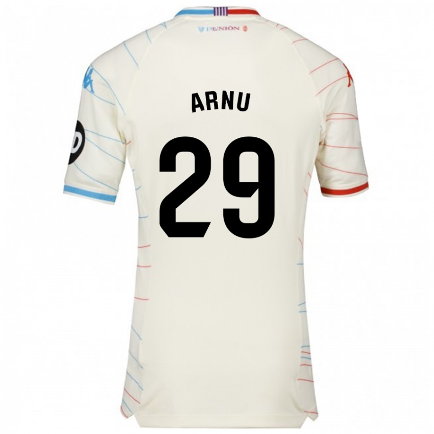 Criança Camisola Adrián Arnu #29 Azul Vermelho Branco Alternativa 2024/25 Camisa