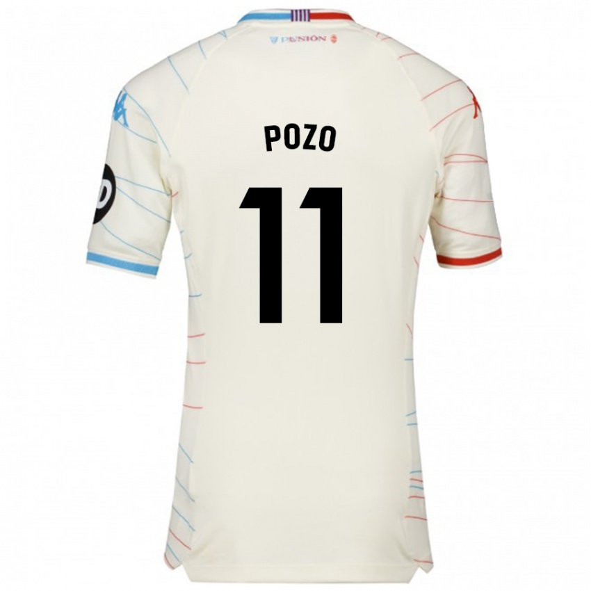 Criança Camisola Manuel Pozo #11 Azul Vermelho Branco Alternativa 2024/25 Camisa