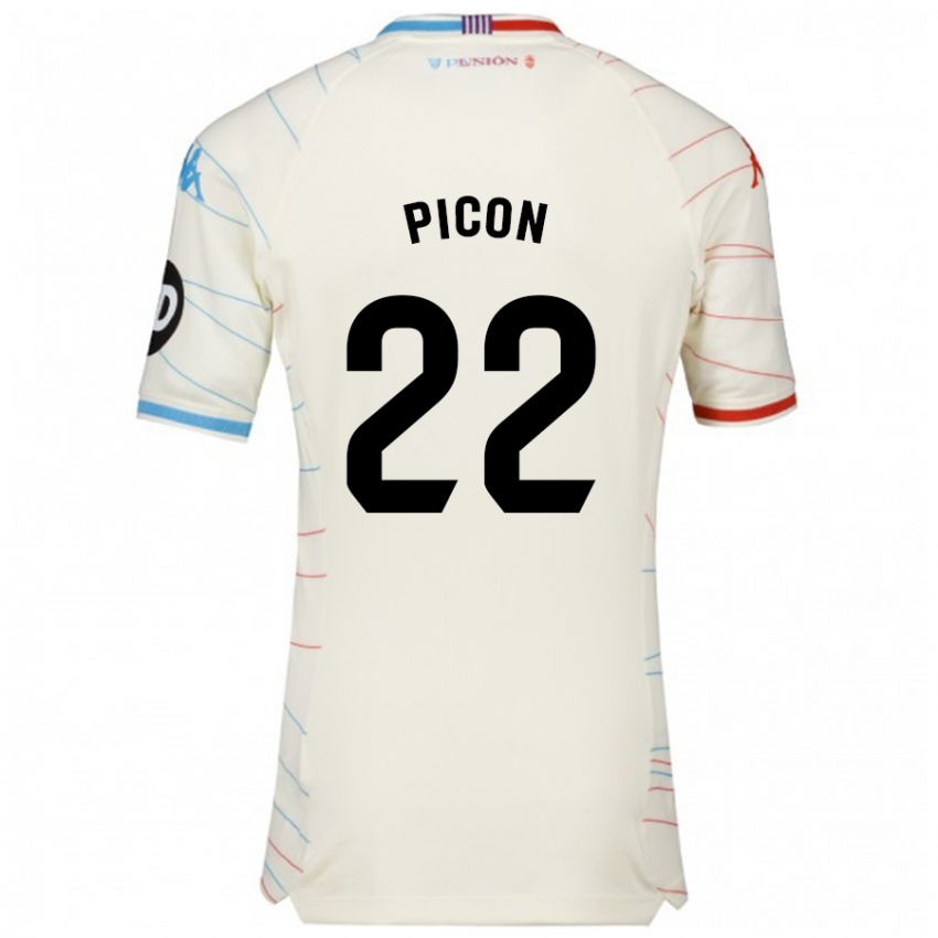 Criança Camisola Pablo Picón #22 Azul Vermelho Branco Alternativa 2024/25 Camisa