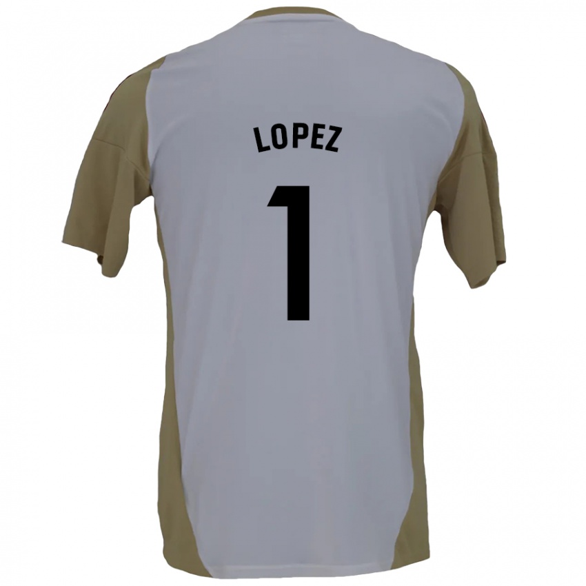 Criança Camisola Luis López #1 Branco Brown Alternativa 2024/25 Camisa