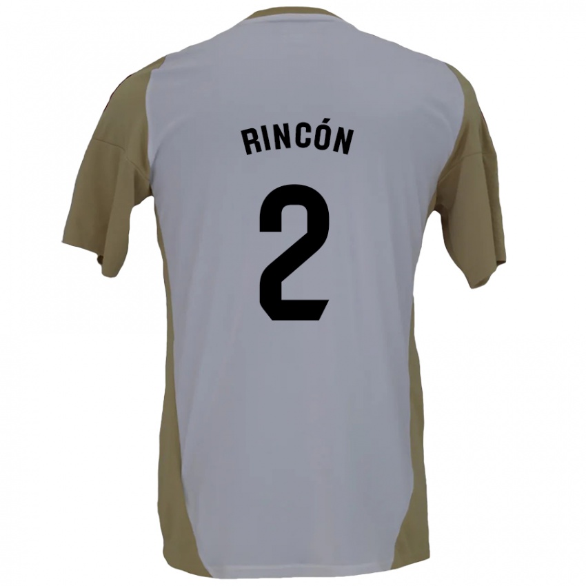 Criança Camisola Hugo Rincón #2 Branco Brown Alternativa 2024/25 Camisa