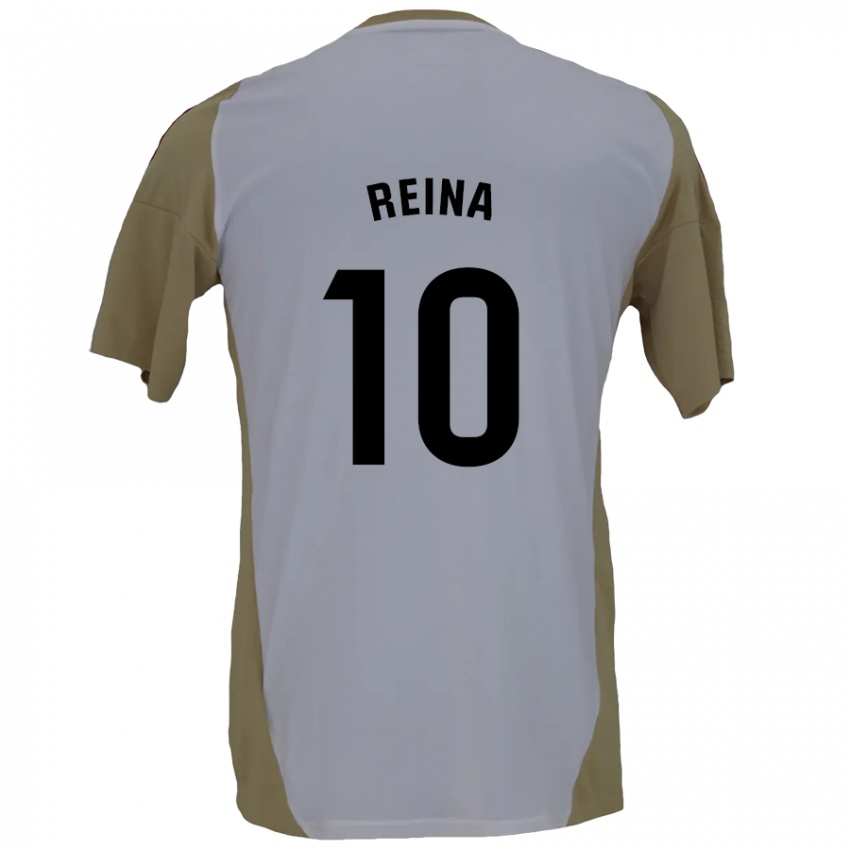 Criança Camisola Alberto Reina #10 Branco Brown Alternativa 2024/25 Camisa