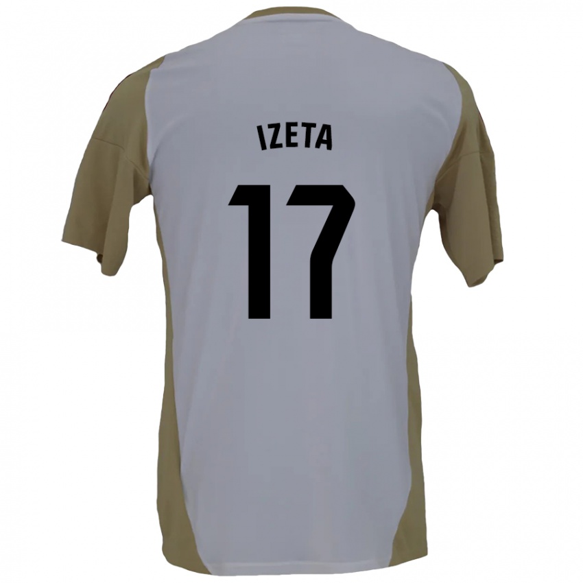 Criança Camisola Urko Izeta #17 Branco Brown Alternativa 2024/25 Camisa