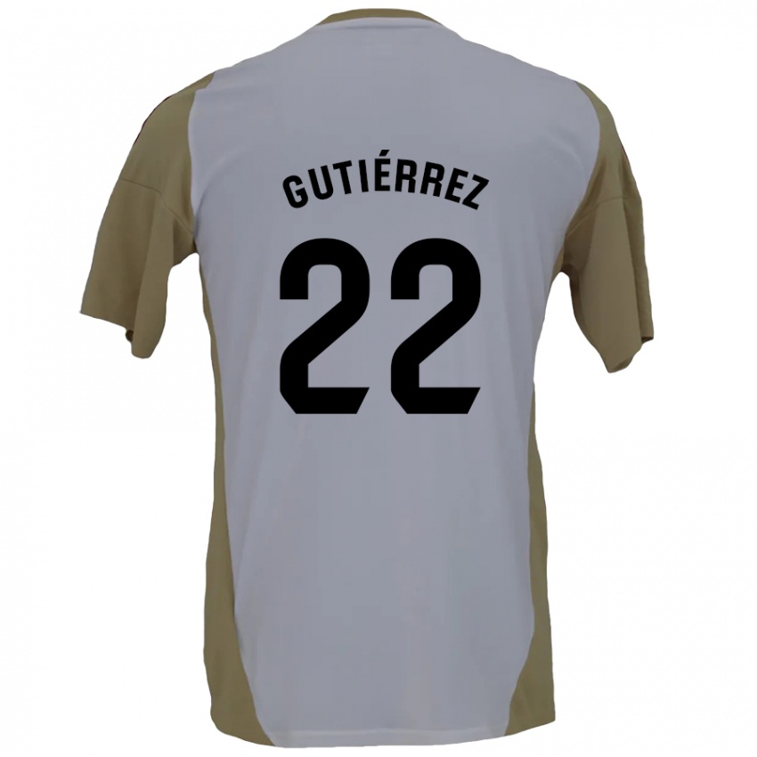 Criança Camisola Juan Gutiérrez #22 Branco Brown Alternativa 2024/25 Camisa