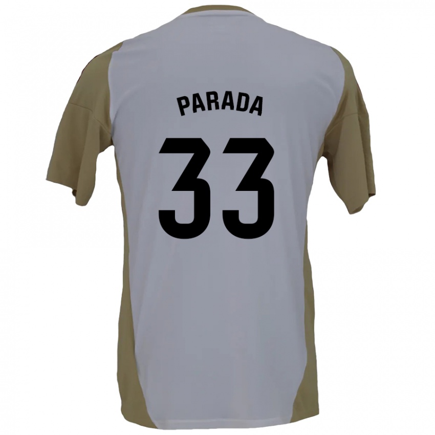 Criança Camisola Victor Parada #33 Branco Brown Alternativa 2024/25 Camisa