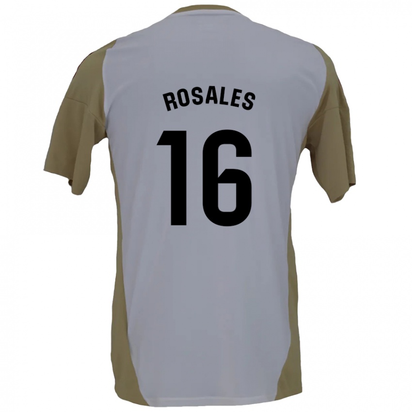 Criança Camisola Diego Rosales #16 Branco Brown Alternativa 2024/25 Camisa