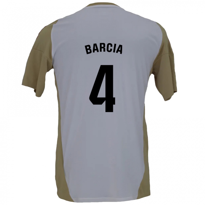 Criança Camisola Sergio Barcia #4 Branco Brown Alternativa 2024/25 Camisa