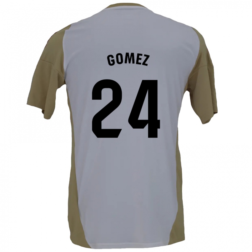 Criança Camisola Jonathan Gómez #24 Branco Brown Alternativa 2024/25 Camisa