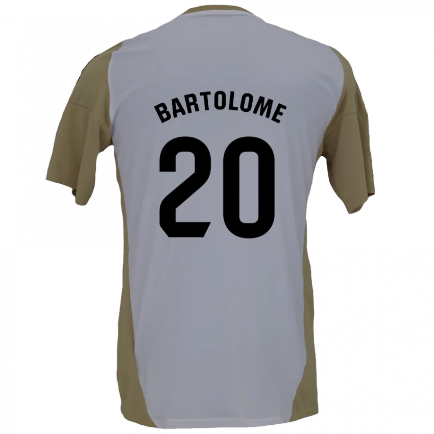 Criança Camisola Diego Bartolomé #20 Branco Brown Alternativa 2024/25 Camisa