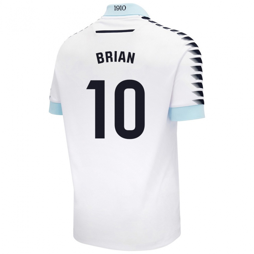 Criança Camisola Brian Ocampo #10 Azul Branco Alternativa 2024/25 Camisa