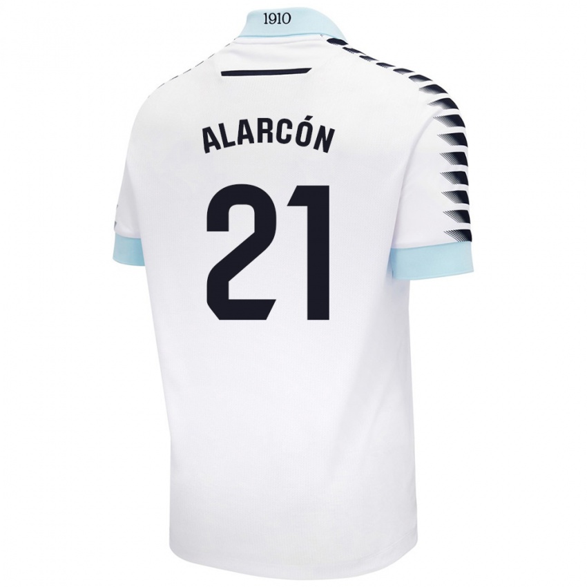 Criança Camisola Tomás Alarcón #21 Azul Branco Alternativa 2024/25 Camisa