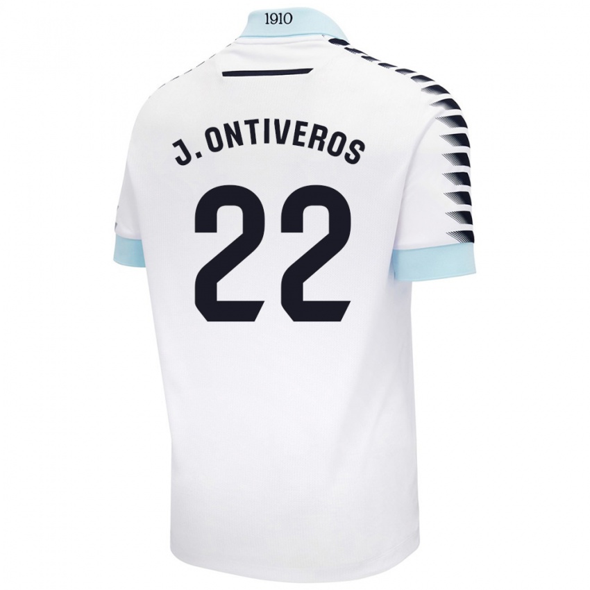 Criança Camisola Javi Ontiveros #22 Azul Branco Alternativa 2024/25 Camisa