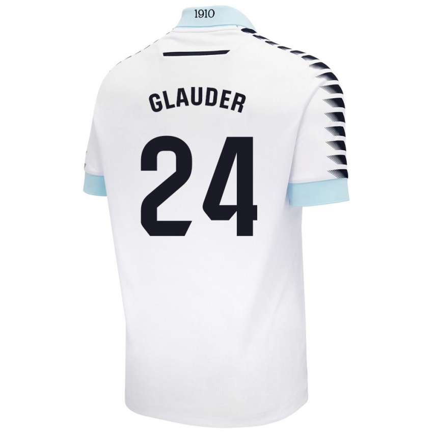 Criança Camisola Cristian Glauder #24 Azul Branco Alternativa 2024/25 Camisa