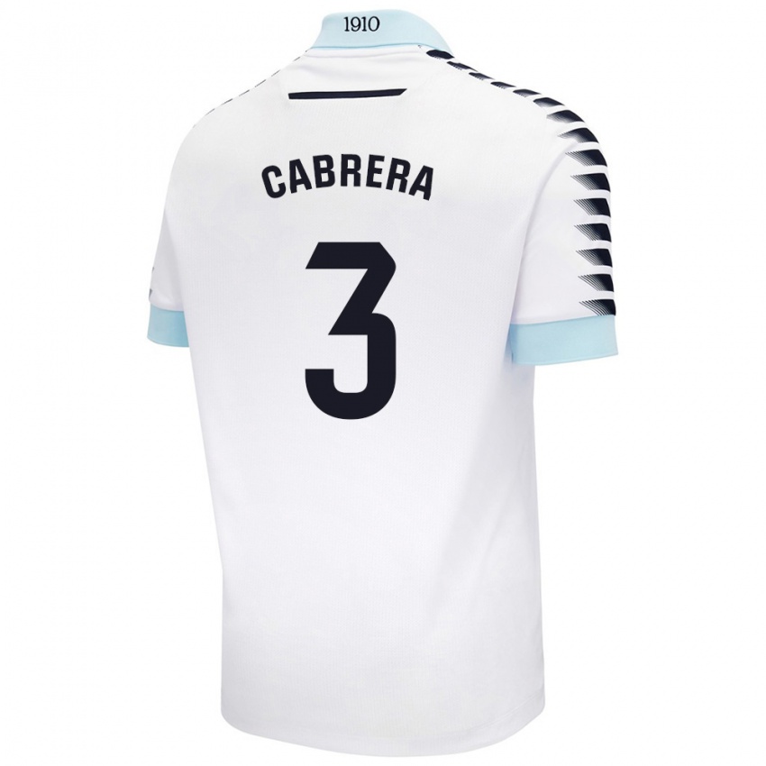 Criança Camisola Julio Cabrera #3 Azul Branco Alternativa 2024/25 Camisa