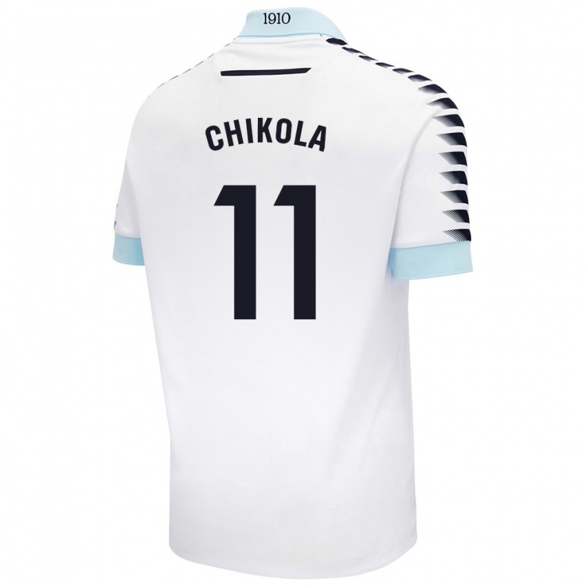 Criança Camisola Peter Chikola #11 Azul Branco Alternativa 2024/25 Camisa