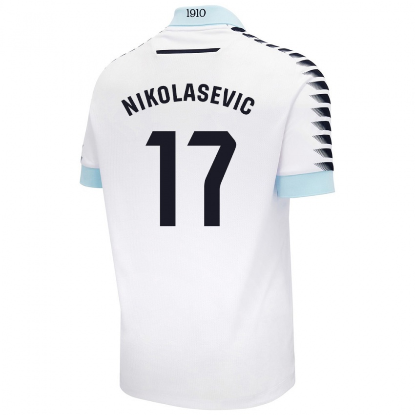 Criança Camisola Mirko Nikolasevic #17 Azul Branco Alternativa 2024/25 Camisa