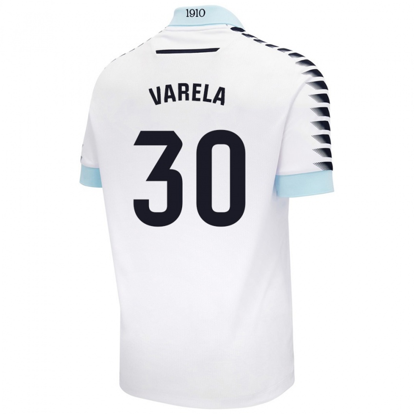 Criança Camisola Brandon Varela #30 Azul Branco Alternativa 2024/25 Camisa