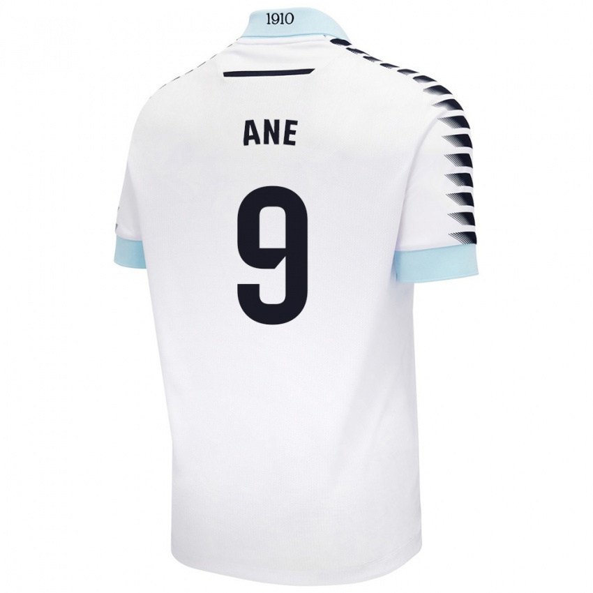 Criança Camisola Ane López De Heredia Alcelay #9 Azul Branco Alternativa 2024/25 Camisa