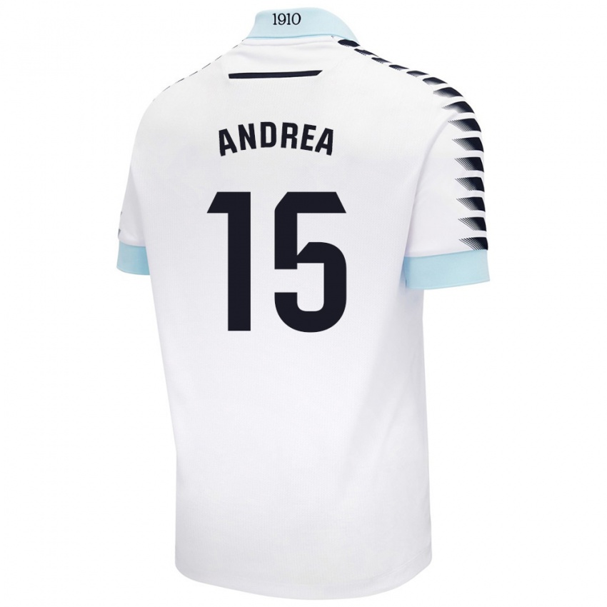 Criança Camisola Andrea Sánchez Moreno #15 Azul Branco Alternativa 2024/25 Camisa