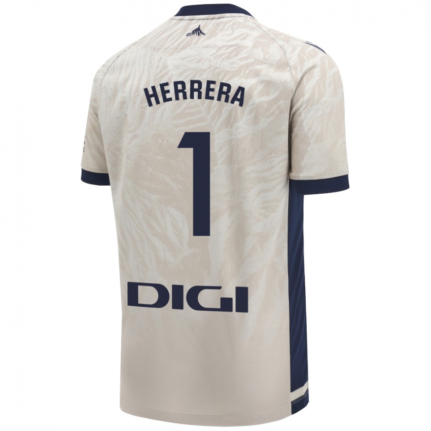 Criança Camisola Sergio Herrera #1 Cinza Leve Alternativa 2024/25 Camisa