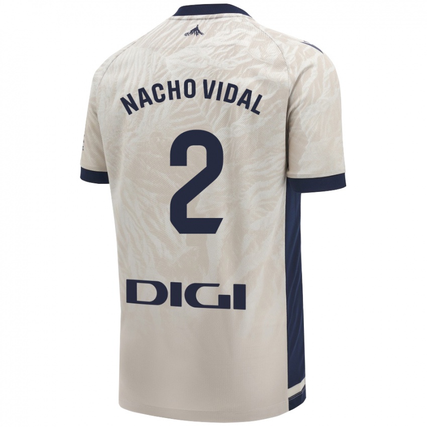 Criança Camisola Nacho Vidal #2 Cinza Leve Alternativa 2024/25 Camisa