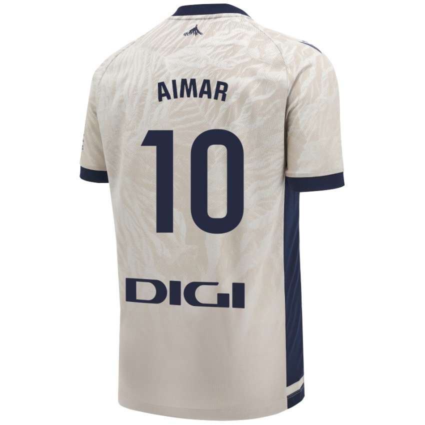 Criança Camisola Aimar Oroz #10 Cinza Leve Alternativa 2024/25 Camisa