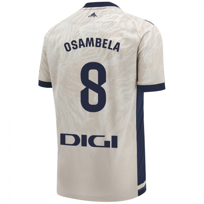 Criança Camisola Asier Osambela #8 Cinza Leve Alternativa 2024/25 Camisa