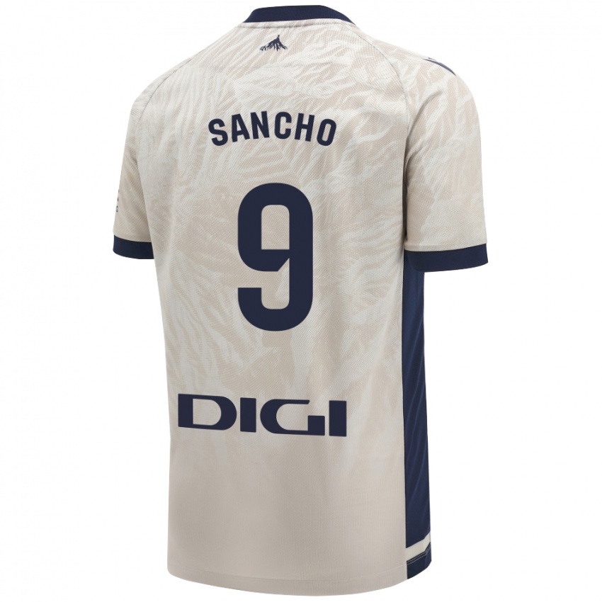 Criança Camisola Dani Sancho #9 Cinza Leve Alternativa 2024/25 Camisa