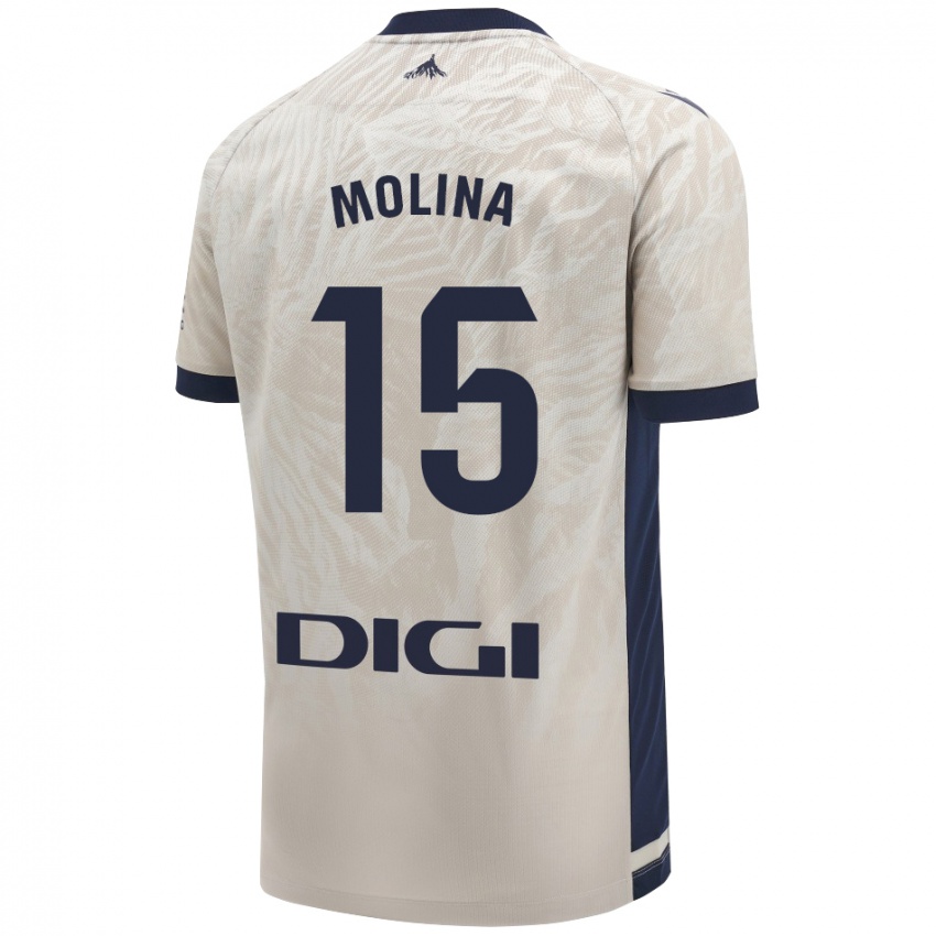 Criança Camisola Guillem Molina #15 Cinza Leve Alternativa 2024/25 Camisa