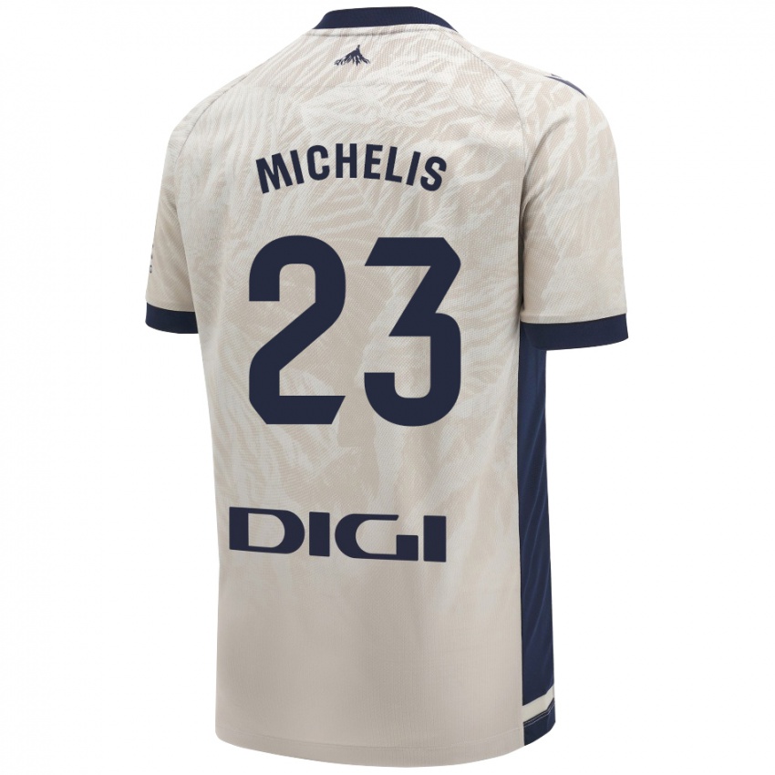 Criança Camisola Nikolaos Michelis #23 Cinza Leve Alternativa 2024/25 Camisa