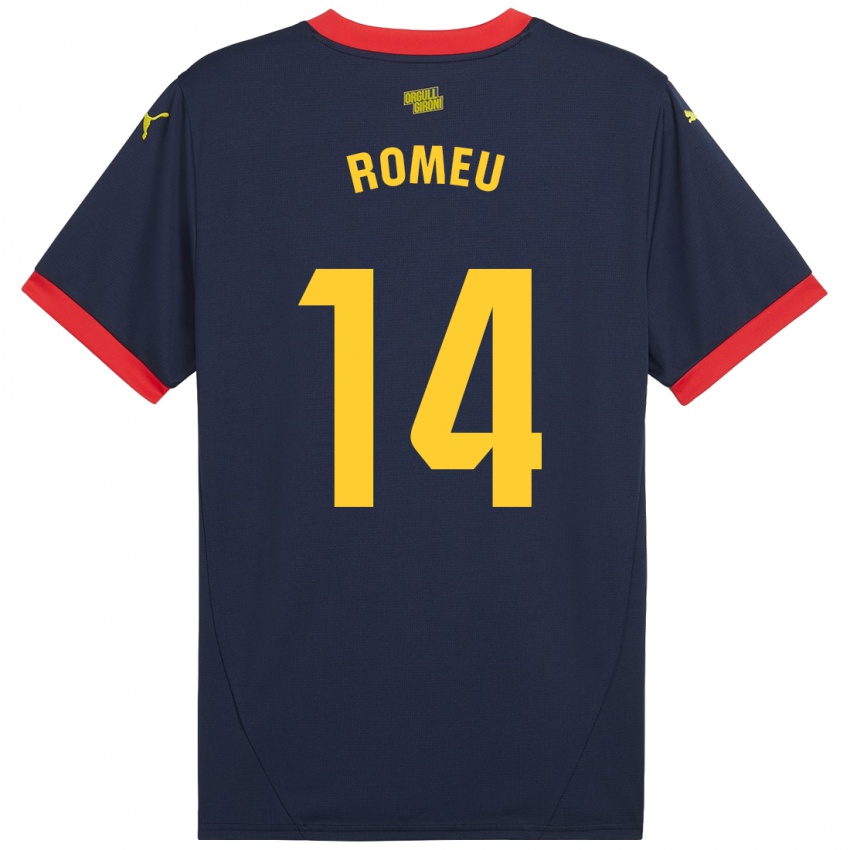 Criança Camisola Oriol Romeu #14 Vermelho Marinho Alternativa 2024/25 Camisa